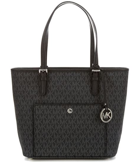 michael kors jet set north south item tote black|michael kors designer tote jet set.